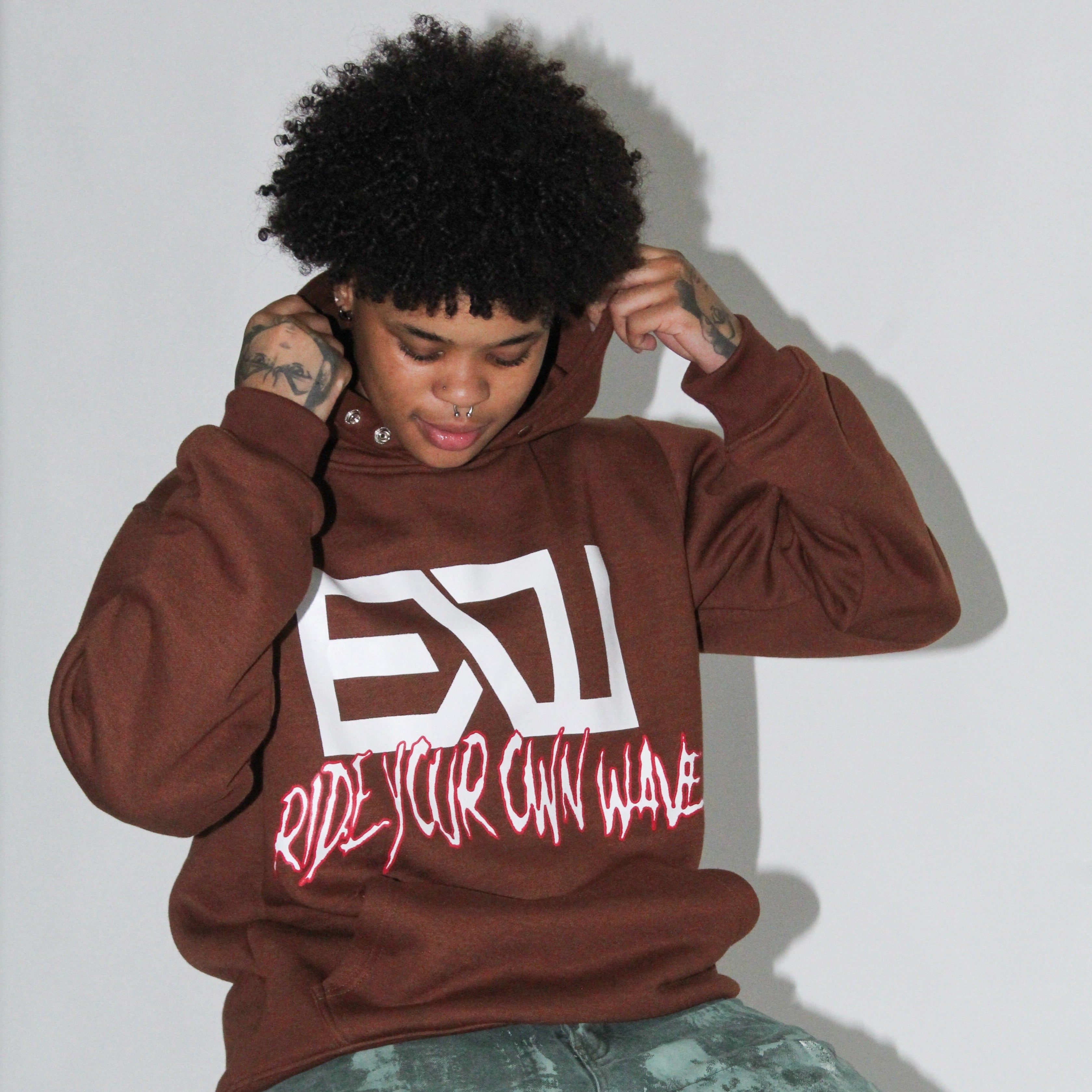 Stacked Logo” Hoodie – Endless Waves Studios